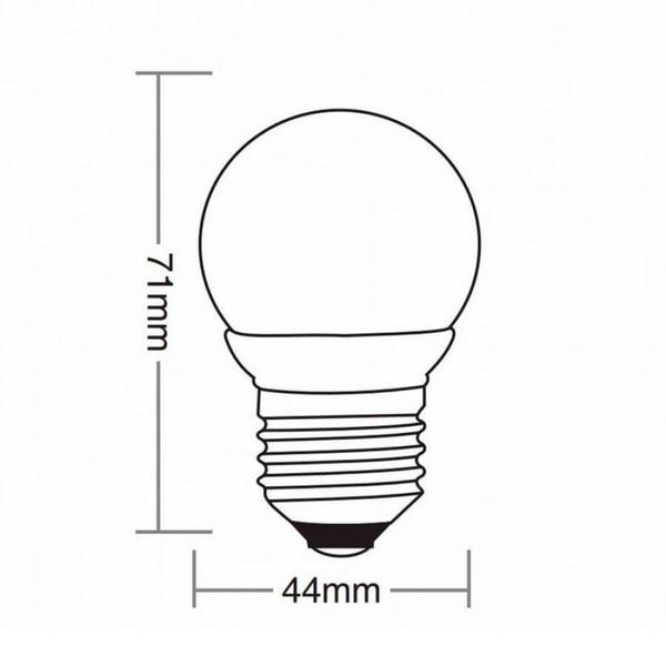 Imagem de Kit 10 lâmpadas bolinha colorida laranja 1w 220v ctb 220v