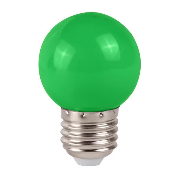 Imagem de Kit 10 lâmpadas bolinha colorida verde 1w 127v ctb 110v