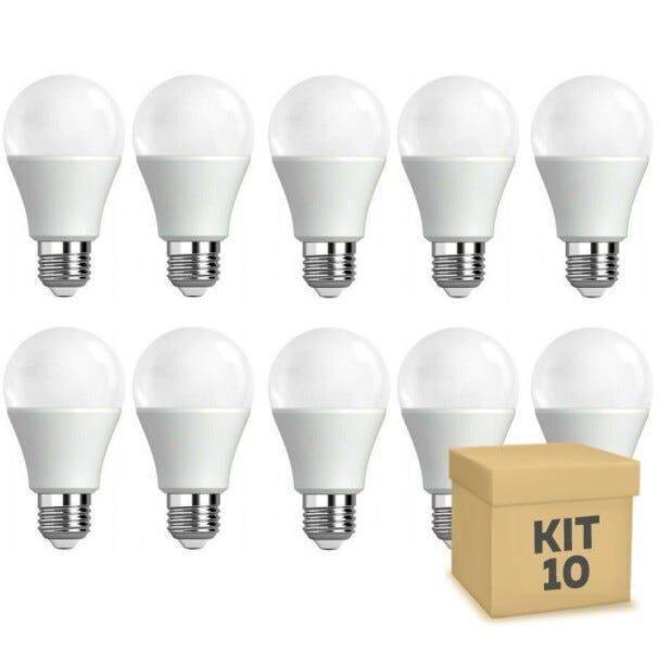 Imagem de Kit 10 Lampadas Bulbo 9W 6500K Branco Frio Avant