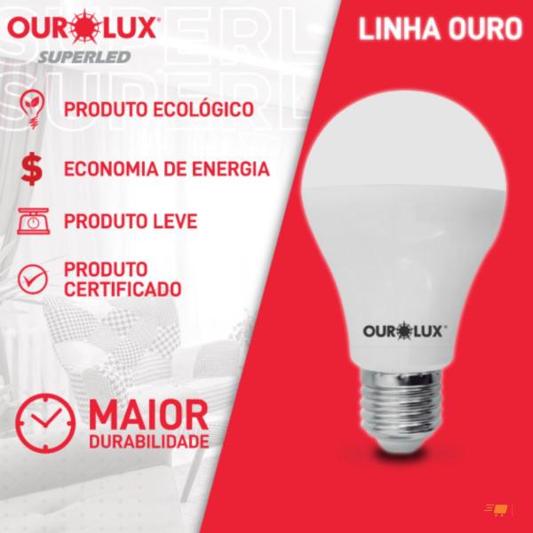 Imagem de Kit 10 Lâmpadas Bulbo Led Bivolt 6500k E27 12w Branco Frio