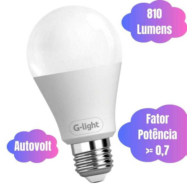 Imagem de Kit 10 Lâmpadas Bulbo Led Iluminação Geral Branco Frio 9W