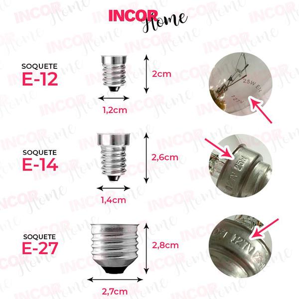 Imagem de Kit 10 Lâmpadas Decorativas Chupeta C-7 Clara E-12 7W 220V Toplux