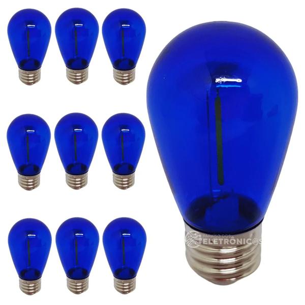 Imagem de Kit 10 Lâmpadas Iluminação Led Retrô De Filamento Decoração 1w S14 110v  61464