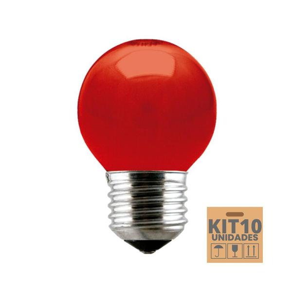 Imagem de Kit 10 Lâmpadas Incandescente Taschibra Bolinha 15w E27 220V