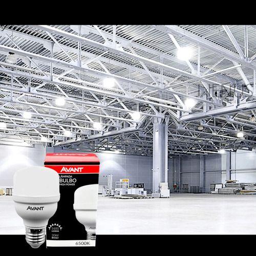 Kit 10 Lâmpadas Led 20w Bulbo 6500k Luz Branca Avant Luz Branco-frio Imagem de Kit 10 Lâmpadas Led 20w Bulbo 6500k Luz Branca Avant Luz Branco-frio