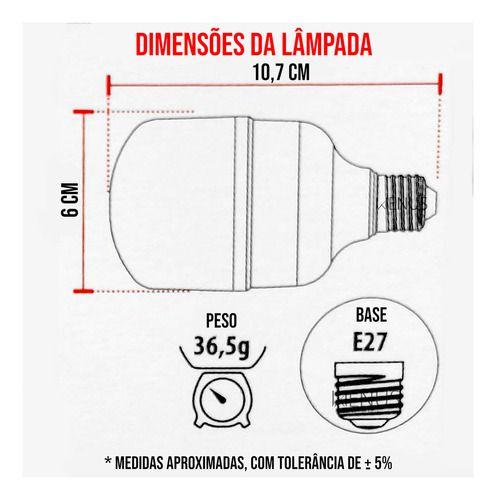 Kit 10 Lâmpadas Led 20w Bulbo 6500k Luz Branca Avant Luz Branco-frio Imagem de Kit 10 Lâmpadas Led 20w Bulbo 6500k Luz Branca Avant Luz Branco-frio