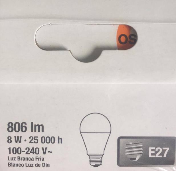 Imagem de Kit 10 Lâmpadas Led 8W Branco Luz Do Dia 6500K Bivolt Osram