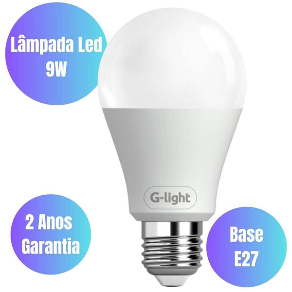 Imagem de Kit 10 Lâmpadas Led 9W E27 Autovolt 6500K Branco Frio Cor Da