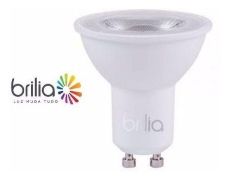 Imagem de Kit 10 Lâmpadas Led Brilia Dicróica 4,8W GU10 Bivolt