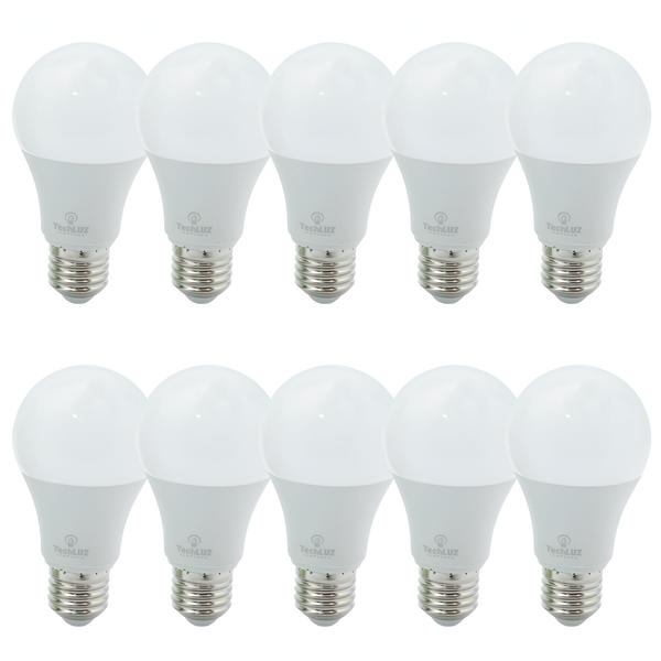 Imagem de Kit 10 Lâmpadas Led Bulbo 12w E27 Branco Frio Inmetro Techluz