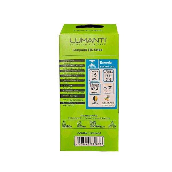 Imagem de Kit 10 Lâmpadas Led Bulbo 15w 6,5k bivolt Lumanti