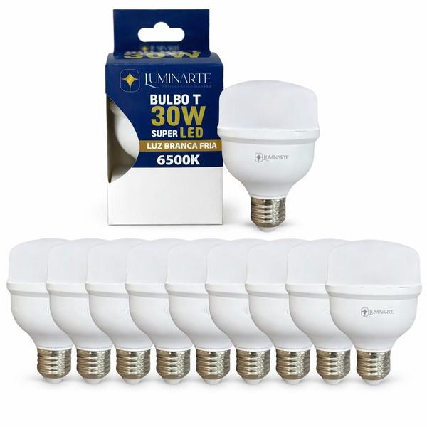 Kit 10 Lâmpadas Led Bulbo 30w E27 Branco Frio Inmetro Luminarte Kit 10 Lâmpadas Led Bulbo 30w E27 Branco Frio Inmetro Luminarte