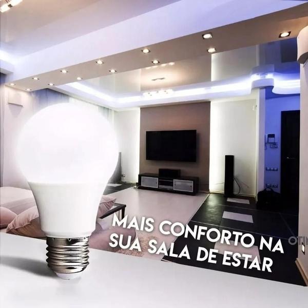 Imagem de Kit 10 Lâmpadas Led Bulbo 4,9W 127v Branco Frio 6,5K Inmetro