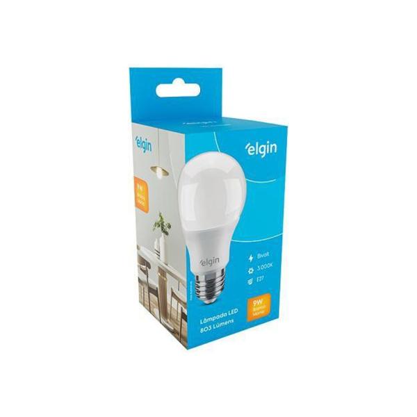 Imagem de Kit 10 Lâmpadas Led Bulbo A60 9w 3000k Branca Morna - ELGIN