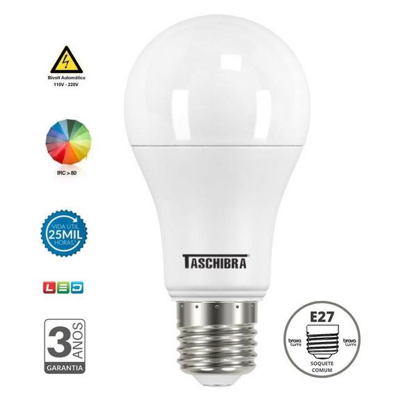 Imagem de Kit 10 Lâmpadas Led Bulbo Tkl 17W Taschibra E27 3000K