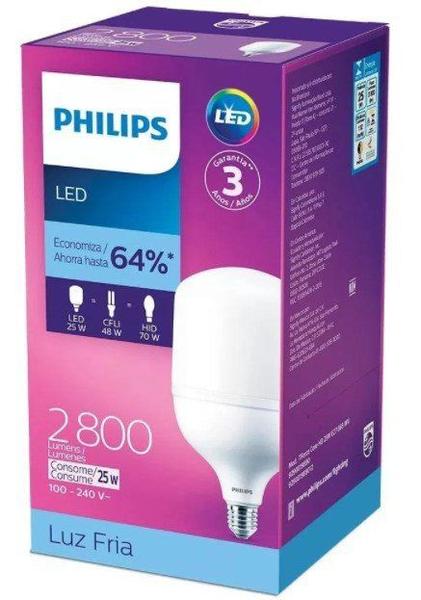 Imagem de Kit 10 Lâmpadas LED E27 Bulbo Philips Luz Fria 25W - Fria