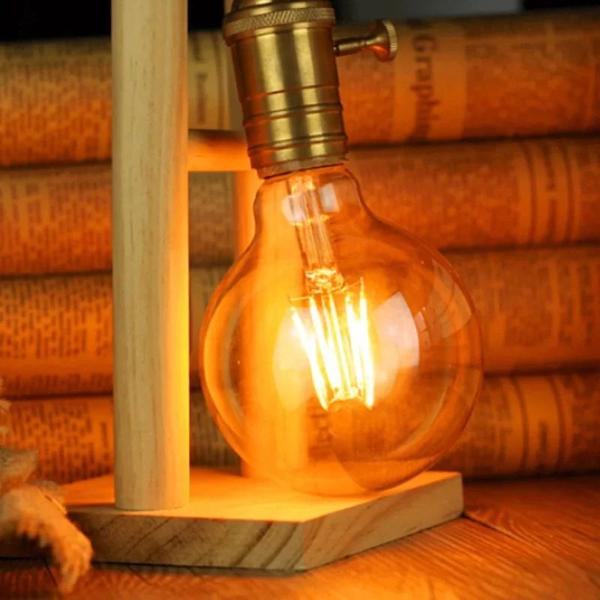 Kit 10 Lâmpadas led filamento retro E27 G80 4w 360lm biv 2200k Volter Imagem de Kit 10 Lâmpadas led filamento retro E27 G80 4w 360lm biv 2200k Volter