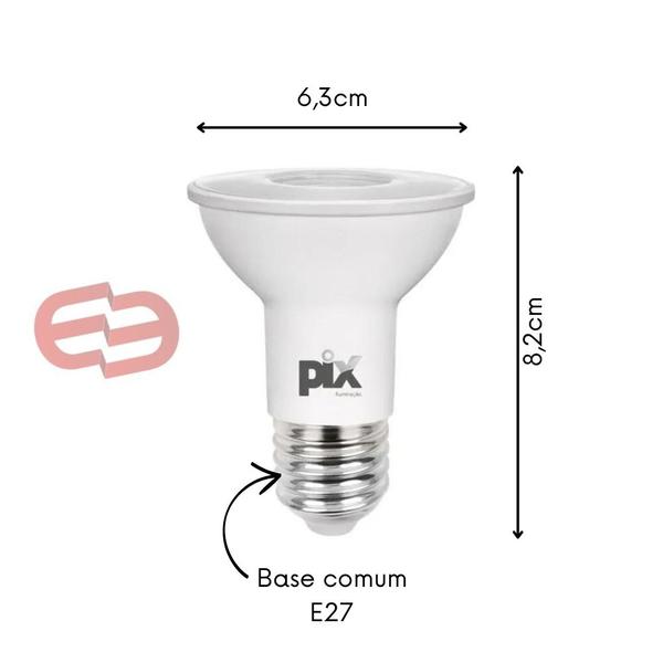 Imagem de Kit 10 Lâmpadas Led Par20 7W Branco Neutro 4000K Bivolt E27 Pix