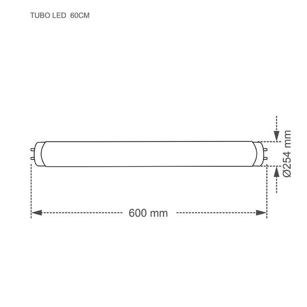 Imagem de Kit 10 Lâmpadas Tubo Led T8 9,9W 60cm G13 Taschibra Bivolt