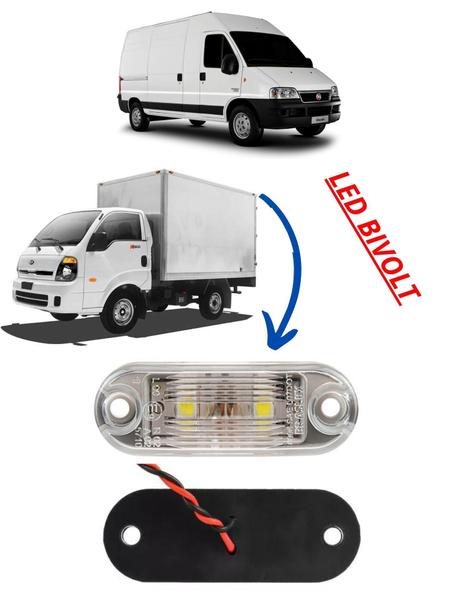 Imagem de Kit 10 Lanterna Lateral Led Baú Caminhão Ônibus Placa