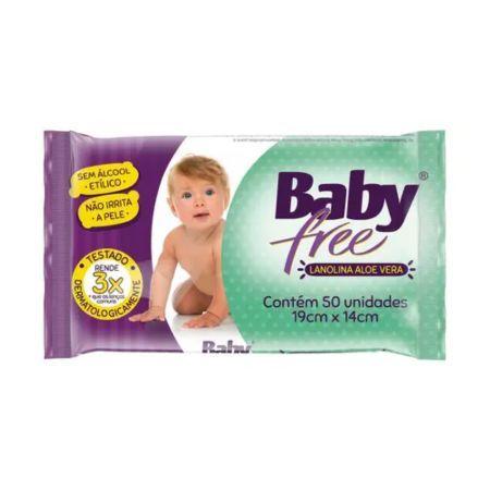 Imagem de Kit 10 Lenço Umedecido Baby Free 50un - Qualybless