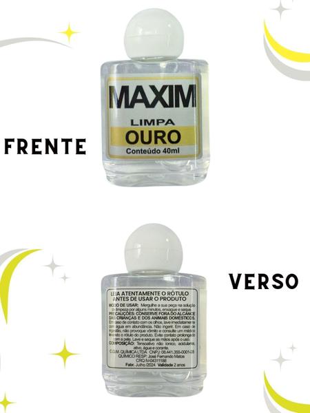 Imagem de Kit 10 Limpa Jóias Verdadeiras Ouro Puro 18K Maxim 40Ml