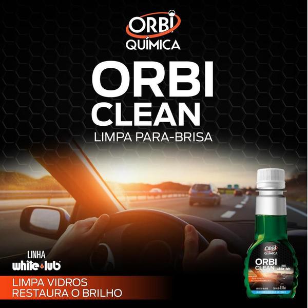 Imagem de Kit 10 Limpa Vidros e Restaura o Brilho Para Brisas Desengordura Orbi Clean 100ml