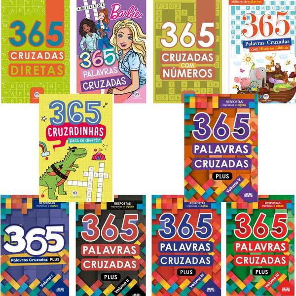 Imagem de Kit 10 Livros 365 Palavras Cruzadas Passatempo Divertido