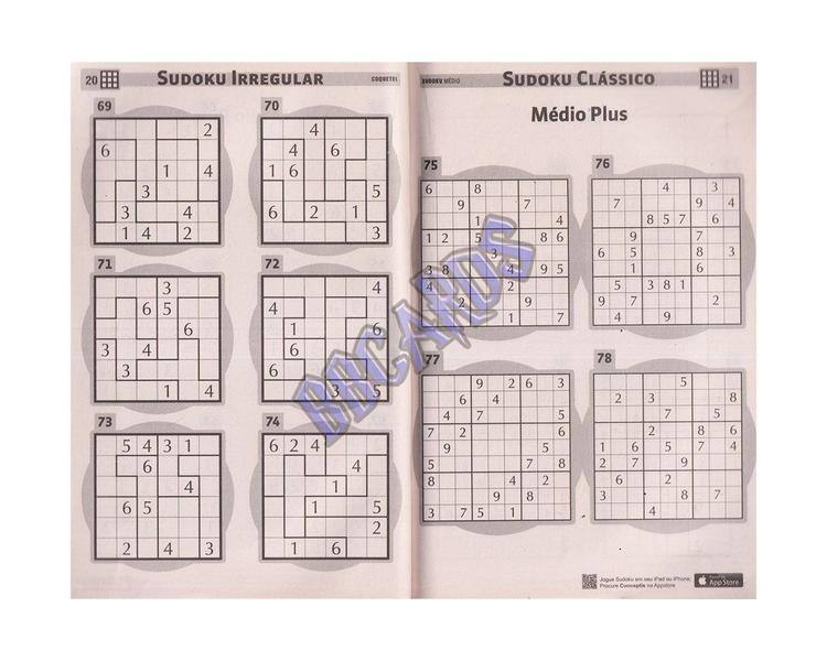 Imagem de Kit 10 Livros De Passatempos Coquetel Sudoku Encadernado