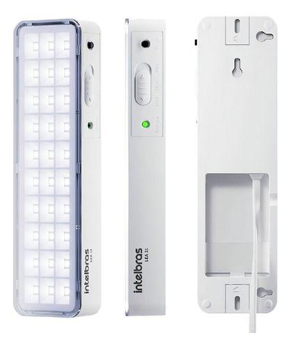 Imagem de Kit 10 Luminária De Emergência Intelbras Lea31 Led Com Bateria Recarregável 2 W 127v/220v Branca