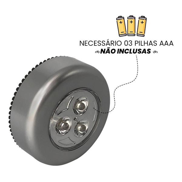 Kit 10 Luminária Led Liga Pelo Toque Portátil Armário Closet - FIX Imagem de Kit 10 Luminária Led Liga Pelo Toque Portátil Armário Closet