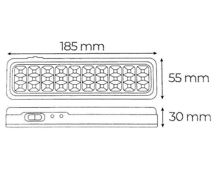 Imagem de KIT 10 Luminária Luz Emergência 30 LEDs Bivolt Recarregável