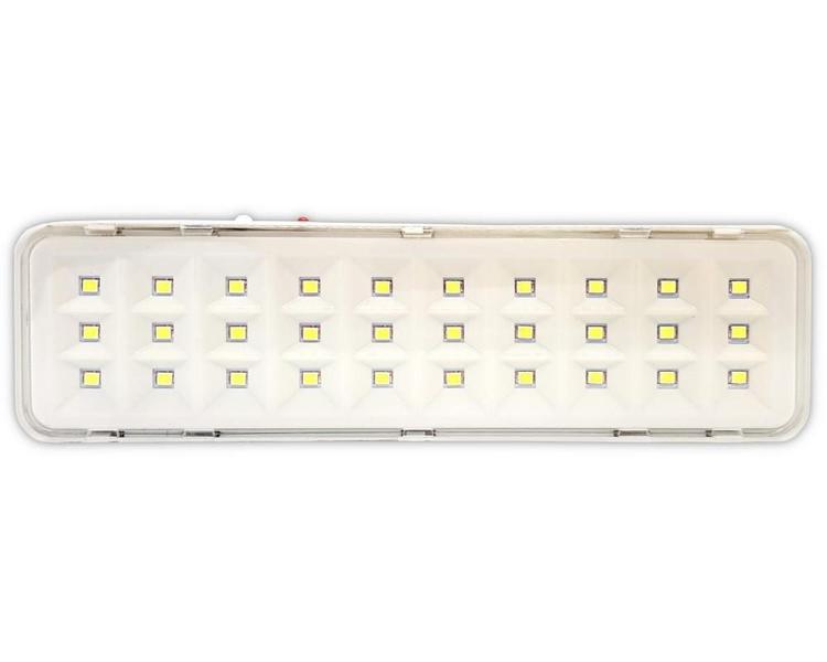 Imagem de Kit 10 Luminária Luz Emergência 30 Leds Bivolt Recarregável