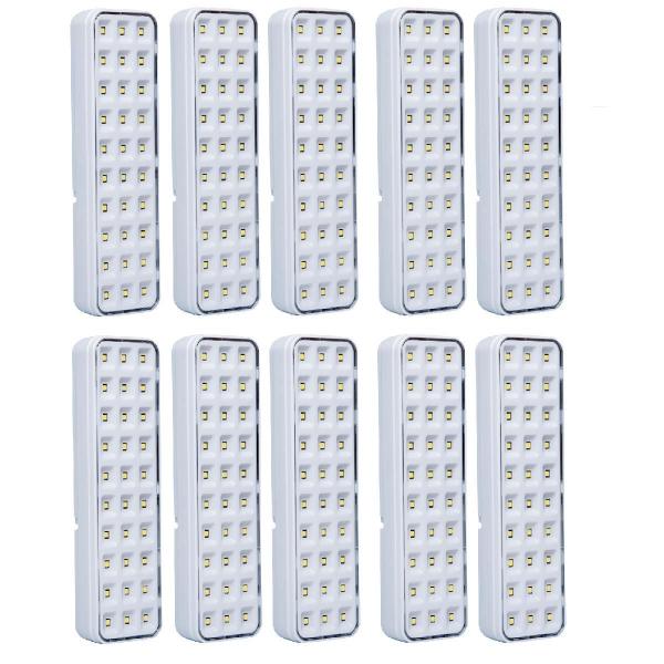 Imagem de Kit 10 Luminária Luz Emergência Lde30 Led Intelbras Autônoma