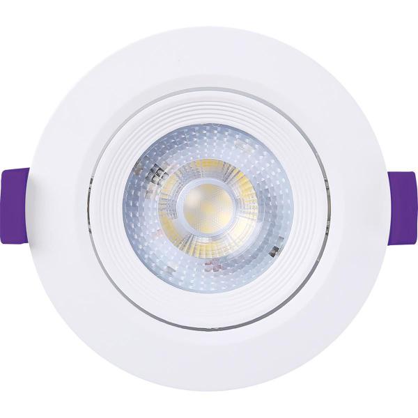 Imagem de Kit 10 Luminária Spot Led Embutir 7W Redondo Branco Frio