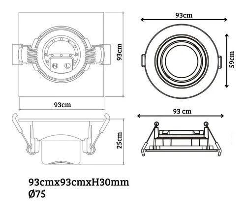 Imagem de Kit 10 Luminária Teto Spot Led 5w  Direcionável 3000k 6500k