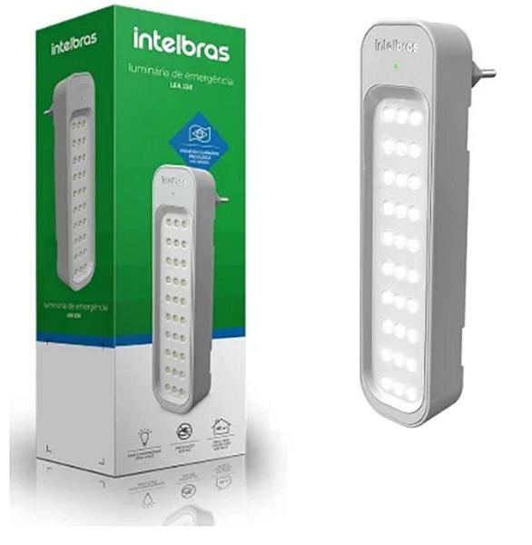 Imagem de kit 10 Luminárias de Emergência Intelbras Lea 150 Led Bivolt Branca