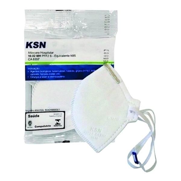 Imagem de Kit 10 Máscaras N95 PFF2 Aprovação ANVISA e INMETRO Marca KS