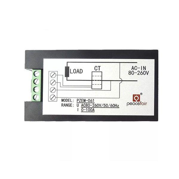 Imagem de Kit 10 Medidor De Consumo Potencia Voltagem Amperagem 4X1 100A Dc Pzem-061  (C2)