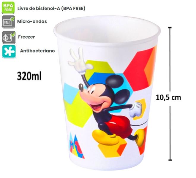 Imagem de Kit 10 Mickey Copos Festa Aniversario 320ml Plasutil