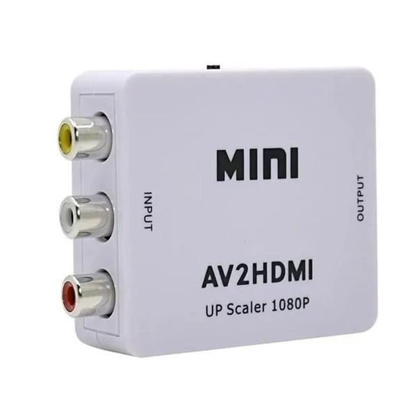 Imagem de Kit 10 Mini Adaptador Conversor Rca 2Av Hdmi Lotus Lt-324