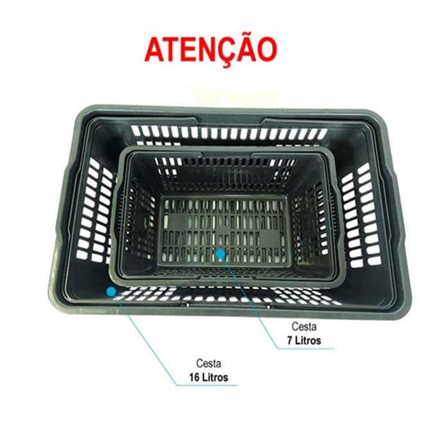 Imagem de Kit 10 mini cestinhas plástica farmácia perfumaria branca