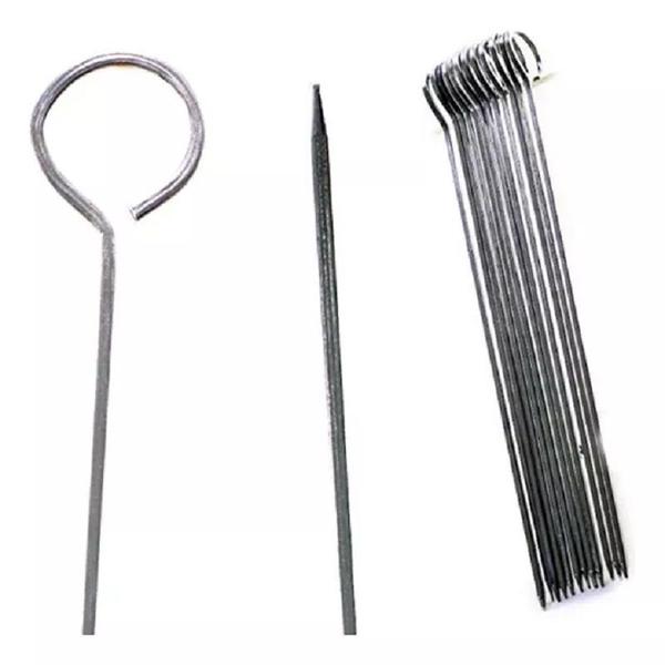 Imagem de Kit 10 Mini Espetos De Inox Espetinhos Carne Churrasco 26cm