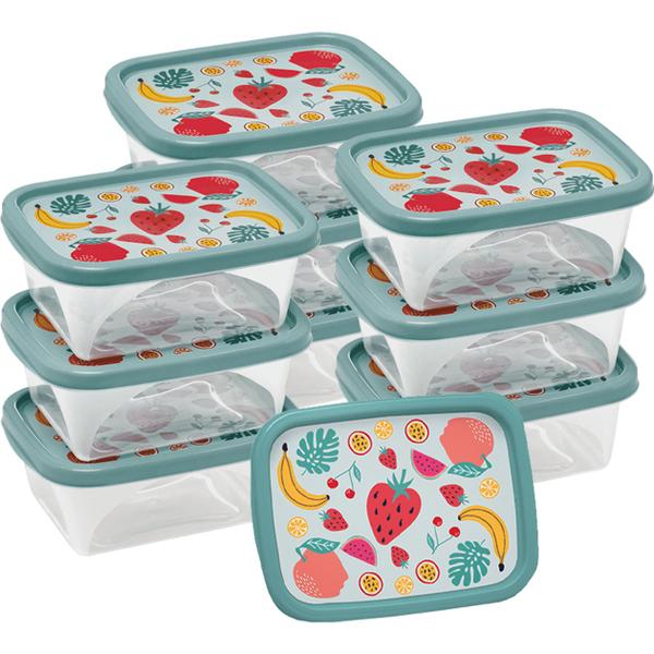 Imagem de Kit 10 Mini Pote 220ml Infantil Kids Lanche Tampa Marmita