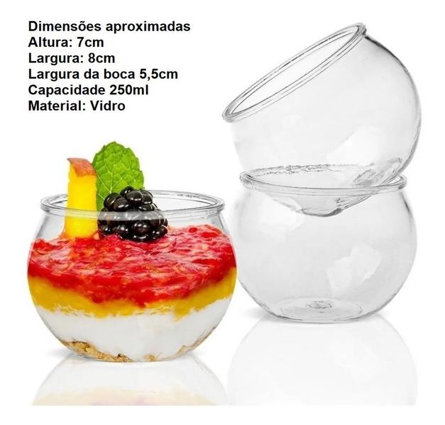 Imagem de Kit 10 Mini Vaso Castiçal Tipo Aquário De Vidro 7x8cm 250ml  Redondo Decoração Mesa Vasinho Flores 