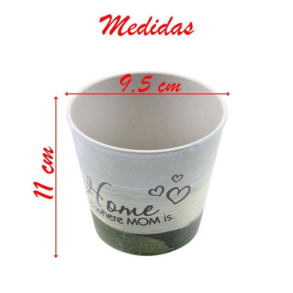 Imagem de Kit 10 Mini Vasos De Planta Cachepot Estampados Decorados 11cm