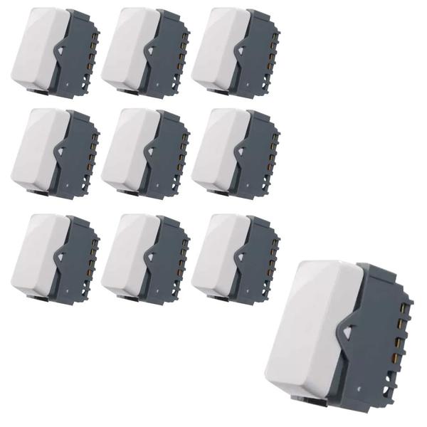 Kit 10 modulo interruptor paralelo 10a-250v br b3 - margirus - MARGIRIUS Imagem de Kit 10 modulo interruptor paralelo 10a-250v br b3 - margirus