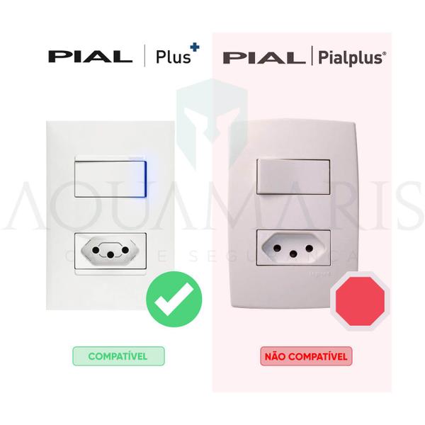 Imagem de Kit 10 Módulo Interruptor Simples Cinza PIAL Plus+ 611010CZ