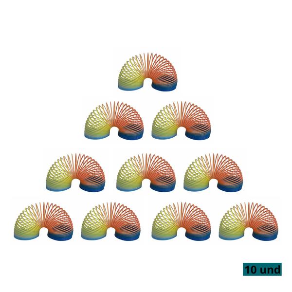 Kit 10 Mola Maluca Brinquedo Infantil Plástico Colorido Prenda Lembrancinha Festa - Plastropical Imagem de Kit 10 Mola Maluca Brinquedo Infantil Plástico Colorido Prenda Lembrancinha Festa
