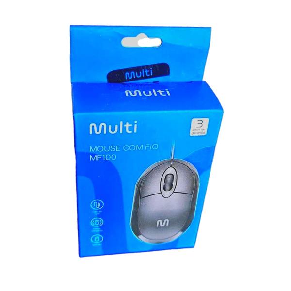 Imagem de Kit 10 Mouse Multilaser Optico Classic 1200dpi Usb Mf100 Mo300 Escritório